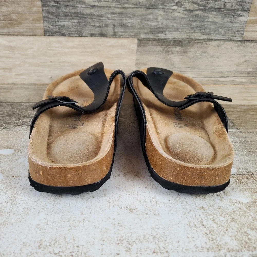 Cushionaire Thong Sandals Mens Sz 11 Black Slip On Flip Flop
